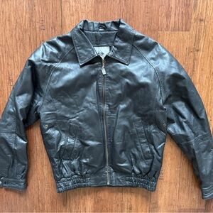 Men's Classic Black Bomber Jacket